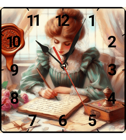 Son mektup vintage baskı metal hediyelim dekoratif kaliteli duvar saati