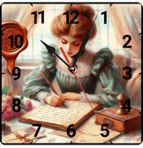 Son mektup vintage baskı metal hediyelim dekoratif kaliteli duvar saati