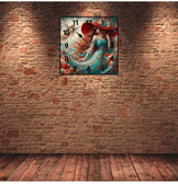 Yeşil peri vintage baskı metal hediyelim dekoratif kaliteli duvar saati