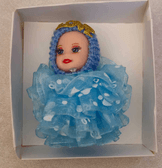 silikon mavi tüllü bebek lüks anahtarlık çanta aksesuar