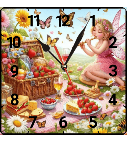 Pembe peri vintage baskı metal hediyelim dekoratif kaliteli duvar saati