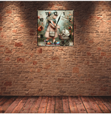 Minik dostlar vintage baskı metal hediyelim dekoratif kaliteli duvar saati