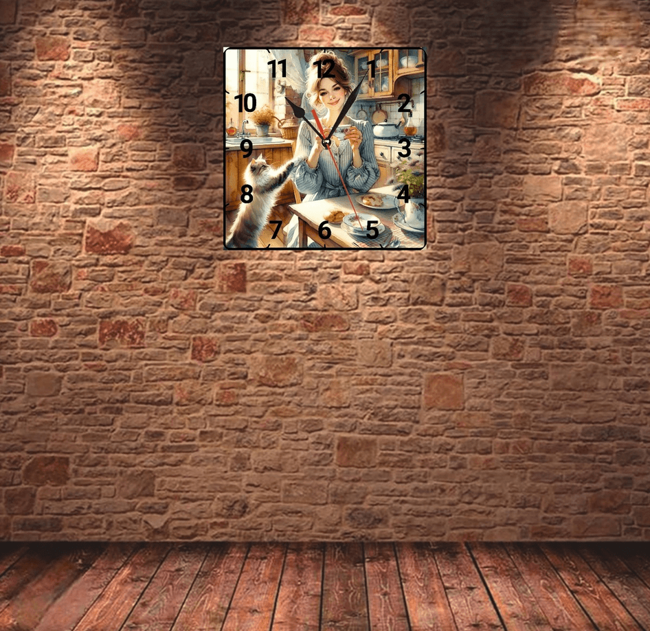 Mutluluk vintage baskı metal hediyelim dekoratif kaliteli duvar saati