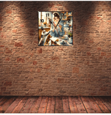 Mutluluk vintage baskı metal hediyelim dekoratif kaliteli duvar saati