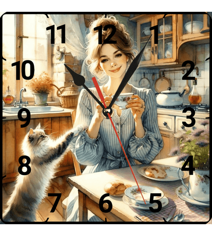 Mutluluk vintage baskı metal hediyelim dekoratif kaliteli duvar saati