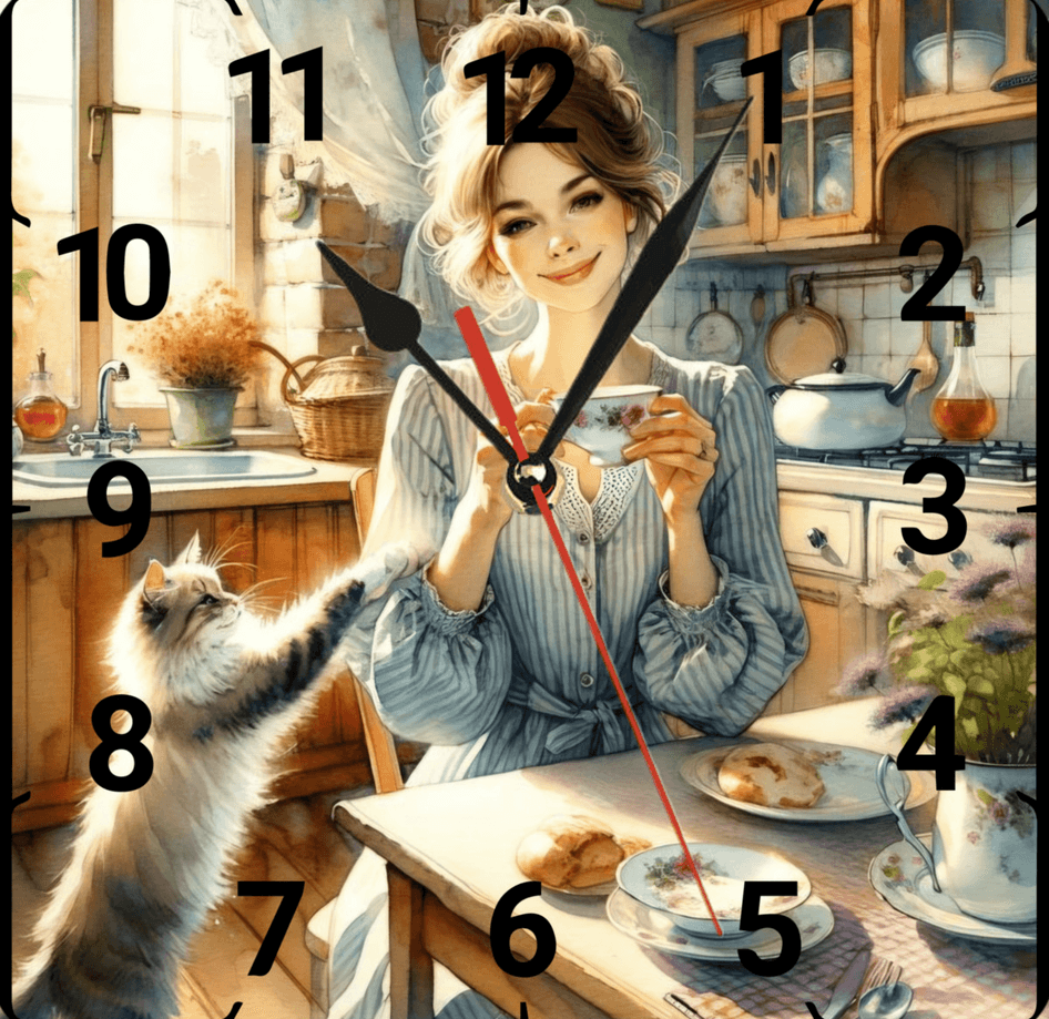 Mutluluk vintage baskı metal hediyelim dekoratif kaliteli duvar saati