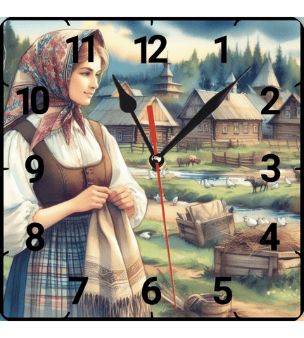 Göl evi vintage baskı metal hediyelim dekoratif kaliteli duvar saati