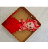 silikon kırmızı tüğlü bebek lüks anahtarlık çanta aksesuar