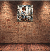 Huzur vintage baskı metal hediyelim dekoratif kaliteli duvar saati