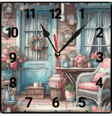 Teras keyfi vintage baskı metal hediyelim dekoratif kaliteli duvar saati