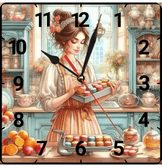 Makaronlar vintage baskı metal hediyelim dekoratif kaliteli duvar saati