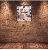 vintage baskı metal hediyelim dekoratif kaliteli duvar saati