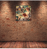 Huzur vintage baskı metal hediyelim dekoratif kaliteli duvar saati