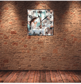 Çay keyfi vintage baskı metal hediyelim dekoratif kaliteli duvar saati