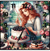 Pasta vintage baskı metal hediyelim dekoratif kaliteli duvar saati