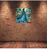 Kır çiçeği vintage baskı metal hediyelim dekoratif kaliteli duvar saati