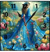 Kır çiçeği vintage baskı metal hediyelim dekoratif kaliteli duvar saati