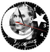 Mustafa Kemal ATATÜRK baskı metal duvar saati hediyelik ev dekorasyon