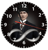 Mustafa kemal ATATÜRK baskı metal duvar saati hediyelik ev dekorasyon