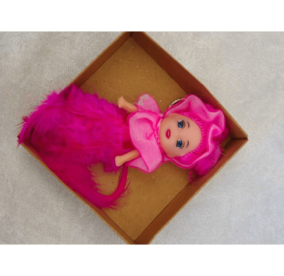 silikon fuşya tüğlü bebek lüks anahtarlık çanta aksesuar