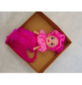 silikon fuşya tüğlü bebek lüks anahtarlık çanta aksesuar