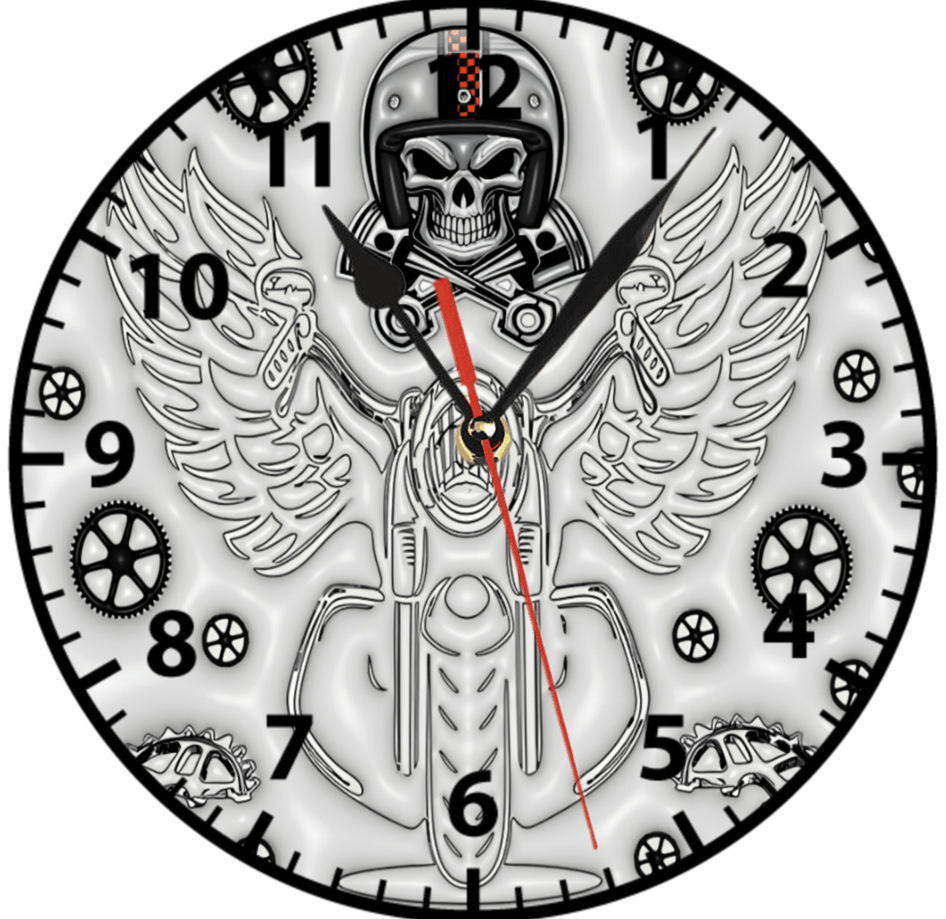 Motor tutkunlarına özel baskı metal duvar saati hediyelik ev dekorasyon