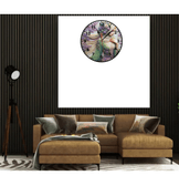 Tesettür baskı metal duvar saati hediyelik ev dekorasyon