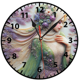 Tesettür baskı metal duvar saati hediyelik ev dekorasyon