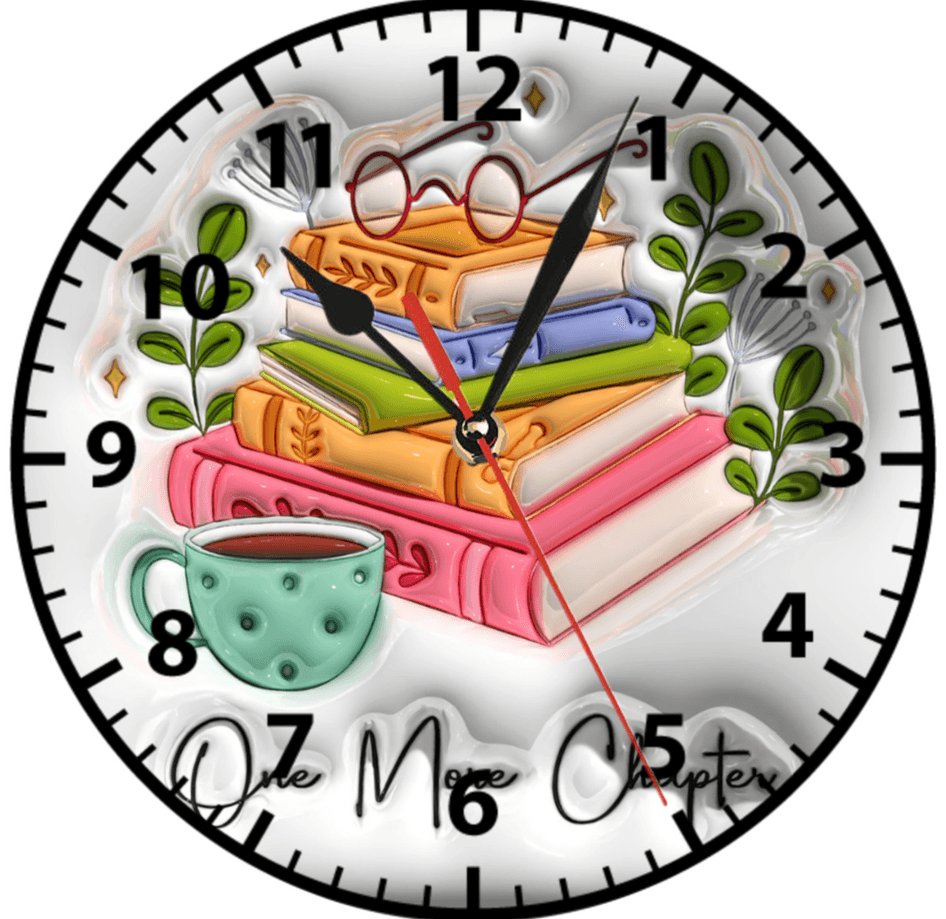 Kitap Kitaplar baskı metal duvar saati hediyelik ev dekorasyon