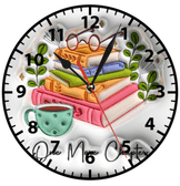 Kitap Kitaplar baskı metal duvar saati hediyelik ev dekorasyon