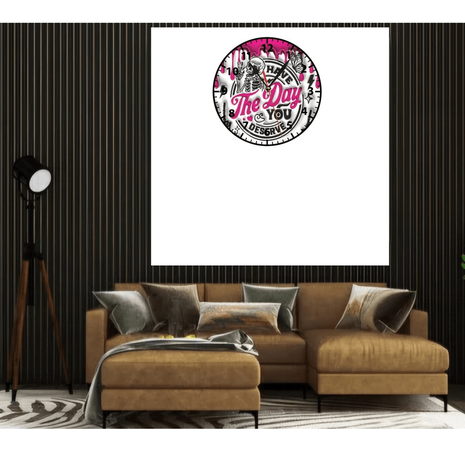 Have the day you baskı metal duvar saati hediyelik ev dekorasyon