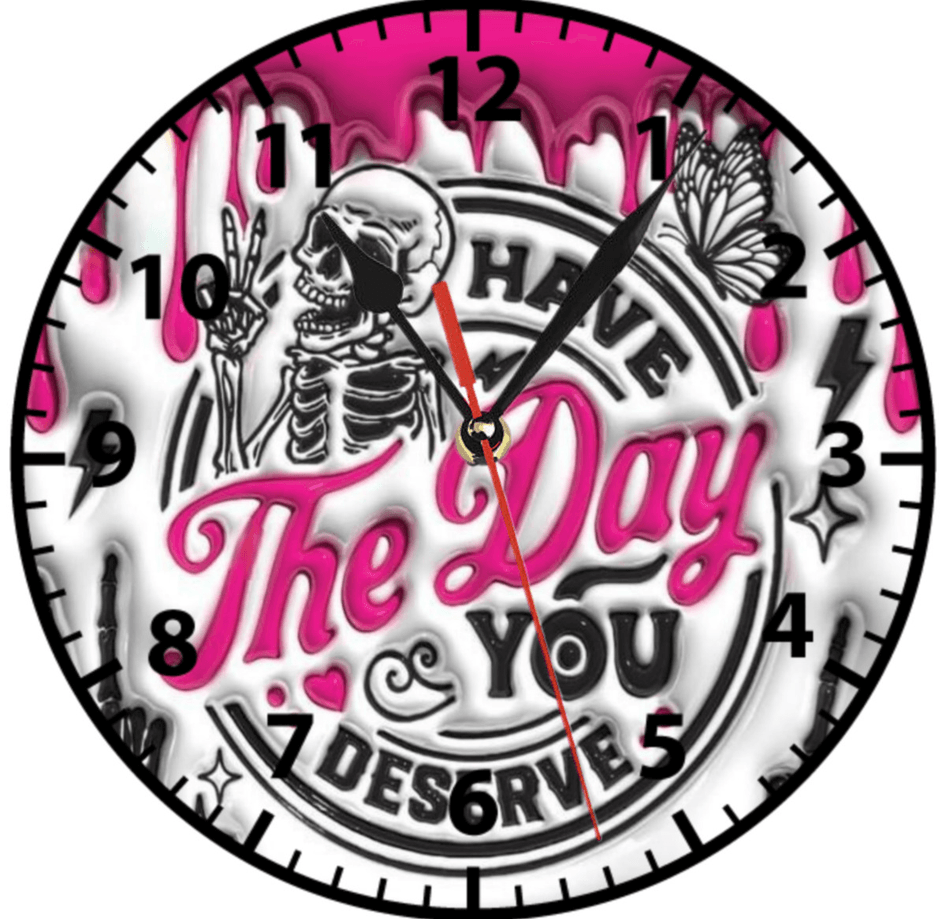 Have the day you baskı metal duvar saati hediyelik ev dekorasyon