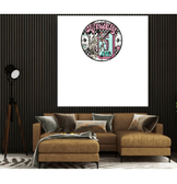 ANXIETY baskı metal duvar saati hediyelik ev dekorasyon