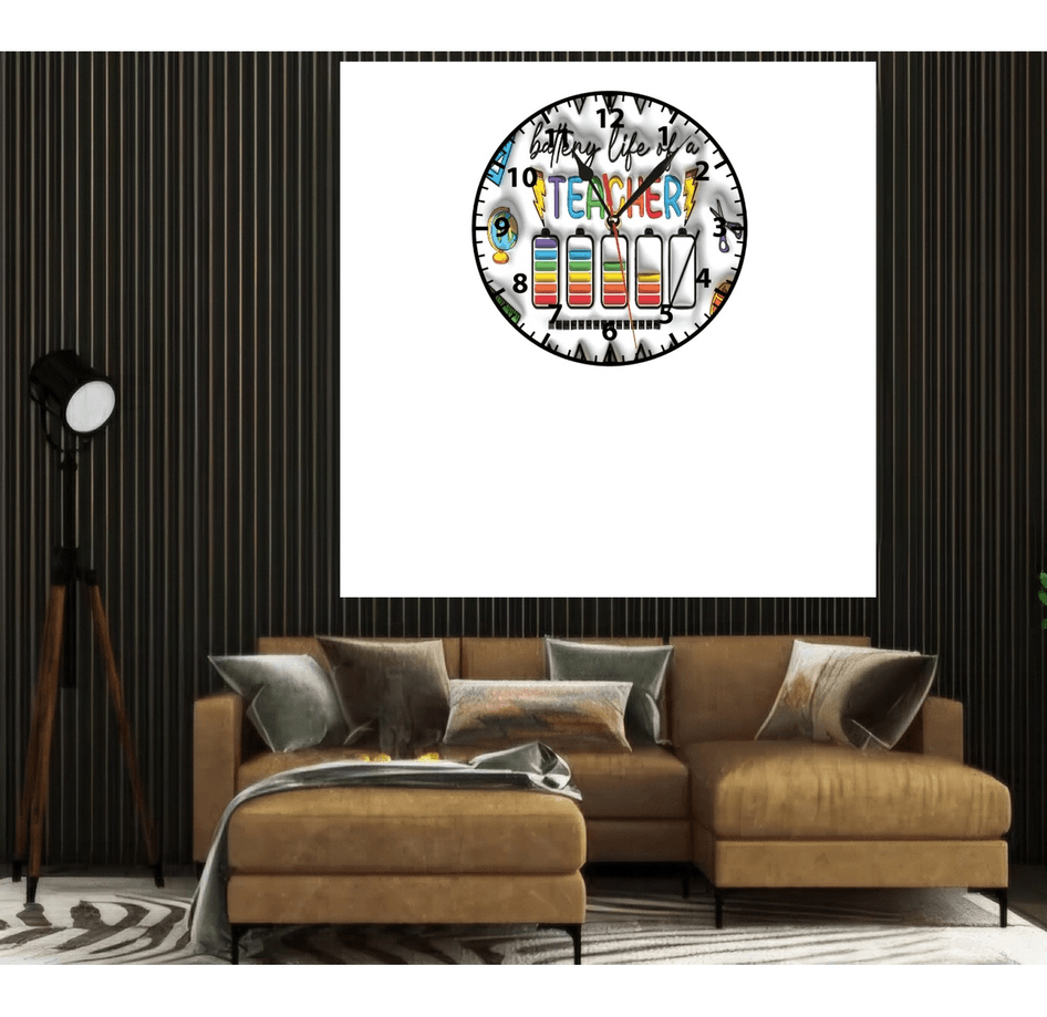 Teacher öğretmen öğretmenler günü baskı metal duvar saati hediyelik ev dekorasyon