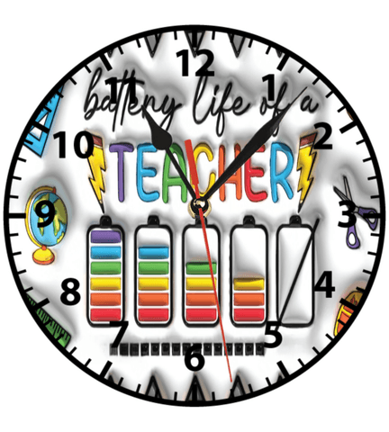 Teacher öğretmen öğretmenler günü baskı metal duvar saati hediyelik ev dekorasyon