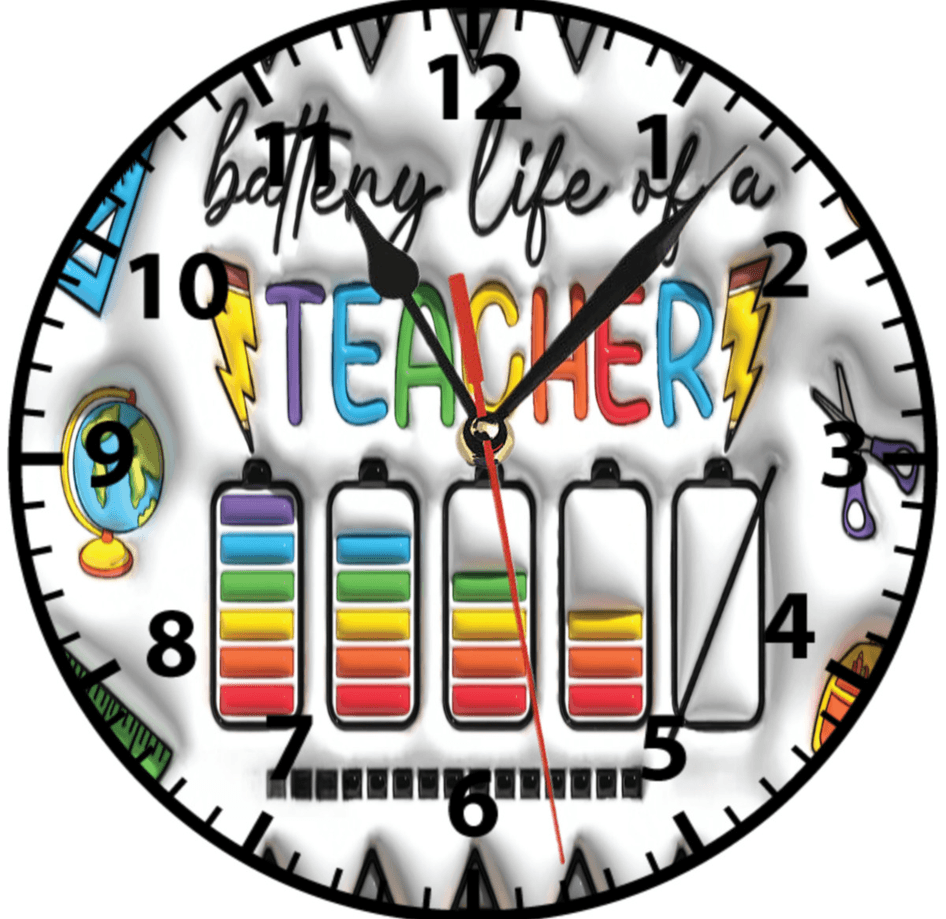 Teacher öğretmen öğretmenler günü baskı metal duvar saati hediyelik ev dekorasyon