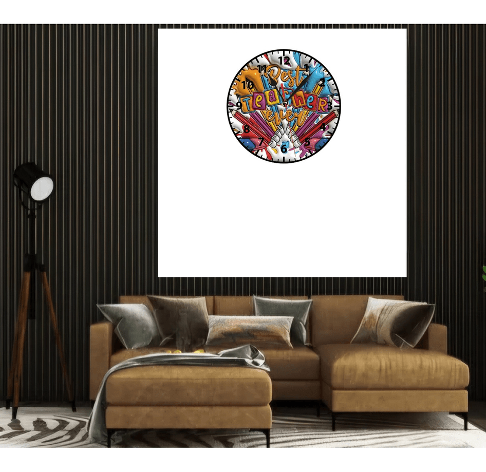 Teacher öğretmen öğretmenler günü baskı metal duvar saati hediyelik ev dekorasyon