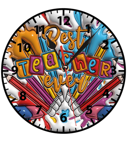 Teacher öğretmen öğretmenler günü baskı metal duvar saati hediyelik ev dekorasyon