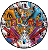 Teacher öğretmen öğretmenler günü baskı metal duvar saati hediyelik ev dekorasyon