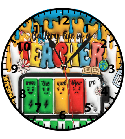 Teacher öğretmen öğretmenler günü baskı metal duvar saati hediyelik ev dekorasyon