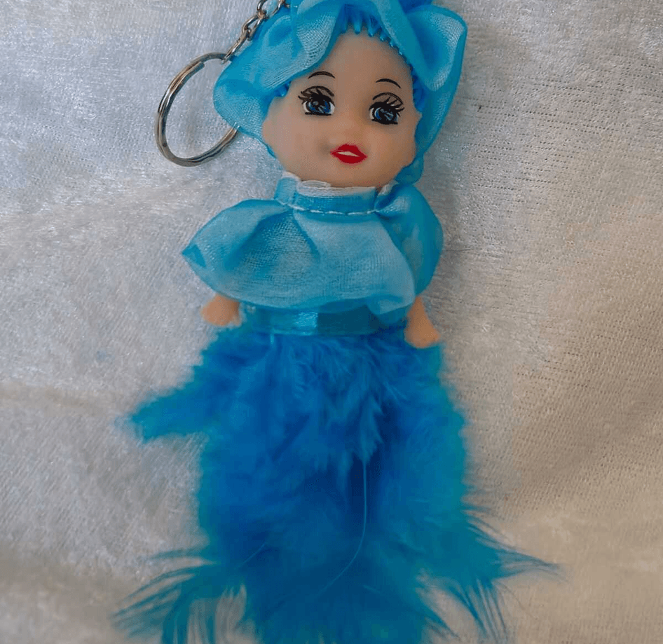 silikon mavi tüğlü bebek lüks anahtarlık çanta aksesuar