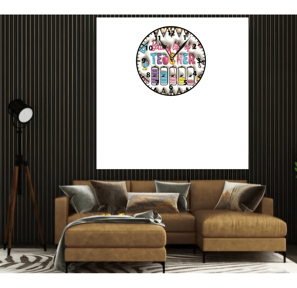 Teacher öğretmen öğretmenler günü baskı metal duvar saati hediyelik ev dekorasyon