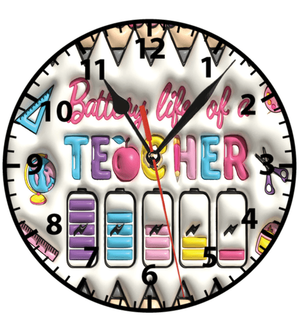 Teacher öğretmen öğretmenler günü baskı metal duvar saati hediyelik ev dekorasyon