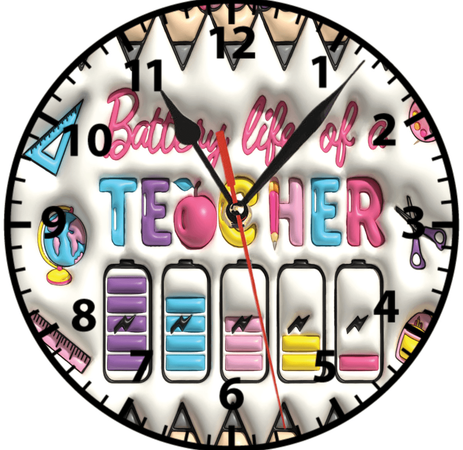 Teacher öğretmen öğretmenler günü baskı metal duvar saati hediyelik ev dekorasyon