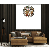 Christmas yılbaşı noel baskı metal duvar saati hediyelik ev dekorasyon