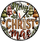 Christmas yılbaşı noel baskı metal duvar saati hediyelik ev dekorasyon