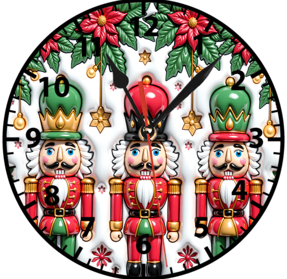 Kurşun asker noel yılbaşı christmas baskı metal duvar saati hediyelik ev dekorasyon