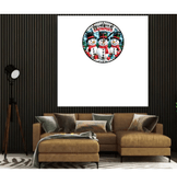 Kardan adam yılbaşı noel christmas baskı metal duvar saati hediyelik ev dekorasyon