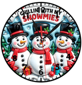 Kardan adam yılbaşı noel christmas baskı metal duvar saati hediyelik ev dekorasyon