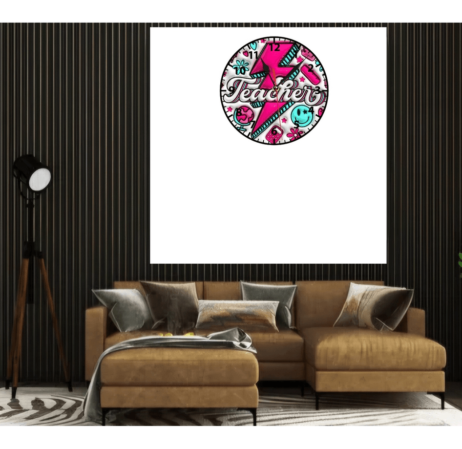 Teacher öğretmen baskı metal duvar saati hediyelik ev dekorasyon